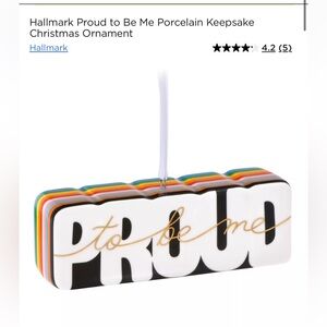 Hallmark Proud Ornament - Multicolor 2023. Christmas. Porcelain. Rainbow.
